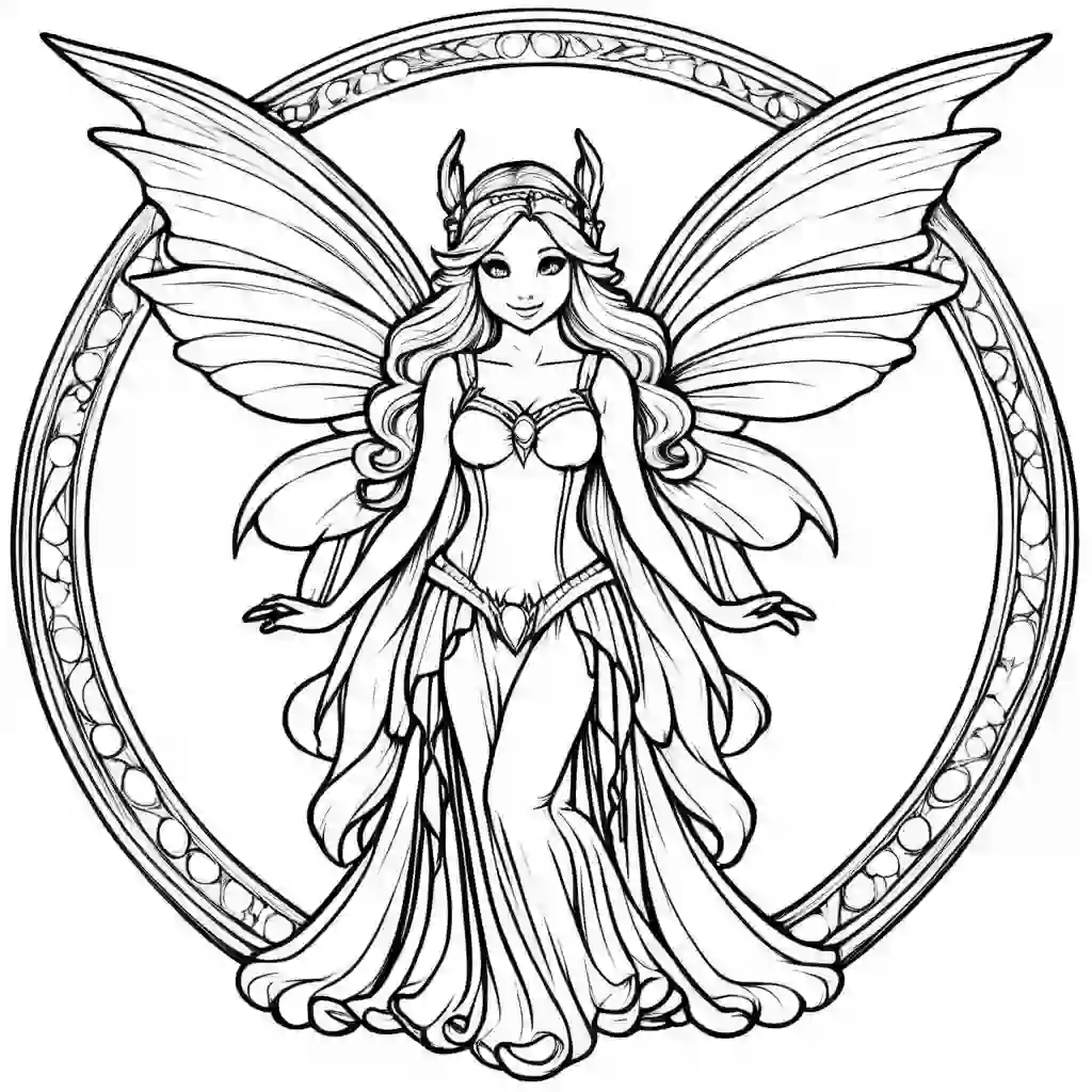 Dawn Fairy coloring pages